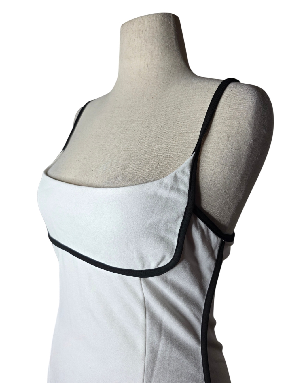 Selfie Leslie Sunny Coast Piping Trim Midi Dress White XL Bodycon - Picture 3 of 12
